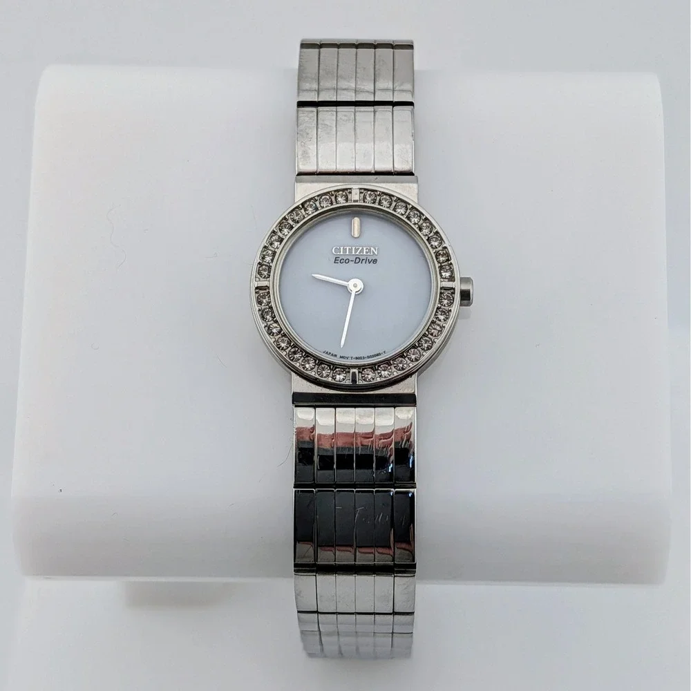 Citizen Eco-Drive Silhouette  Women's Swarovski Bezel Watch B023-59874 6.75